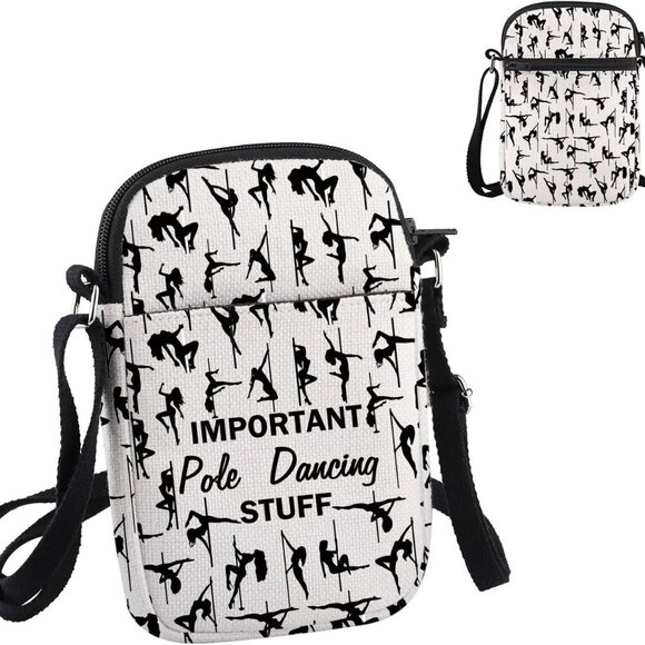 Pole Dancer Gift Canvas Crossbody Bag for Dancers Teachers Travel - Picture 1 of 7